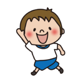 体育で走っている子供（男の子1）