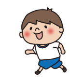 体育で走っている子供（男の子2）