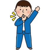 笛を吹くジャージ姿の男性体育教師