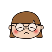 しょんぼりしている眼鏡の女の子