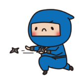 手裏剣を飛ばす忍者