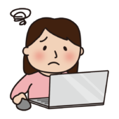 パソコン操作に悩む大人の女性1