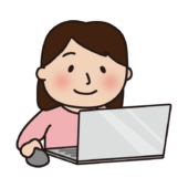 パソコン操作をする大人の女性1