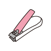 ピンクの爪切り