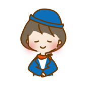 お辞儀をするゆるくて可愛いバスガイド