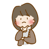 顎に手を当てて考えるボブのゆるくて可愛い女の子