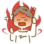 激しく怒っているツーブロックのゆるくて可愛い男の子3