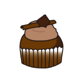 チョコレートのカップケーキ