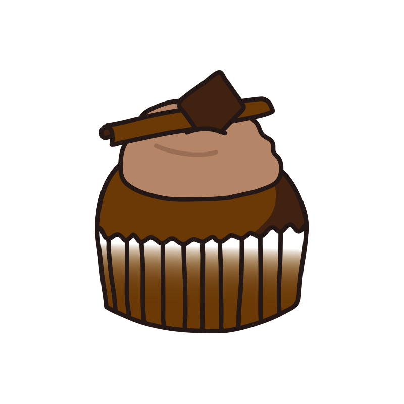 チョコレートのカップケーキ
