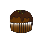 チョコレートとピスタチオのカップケーキ