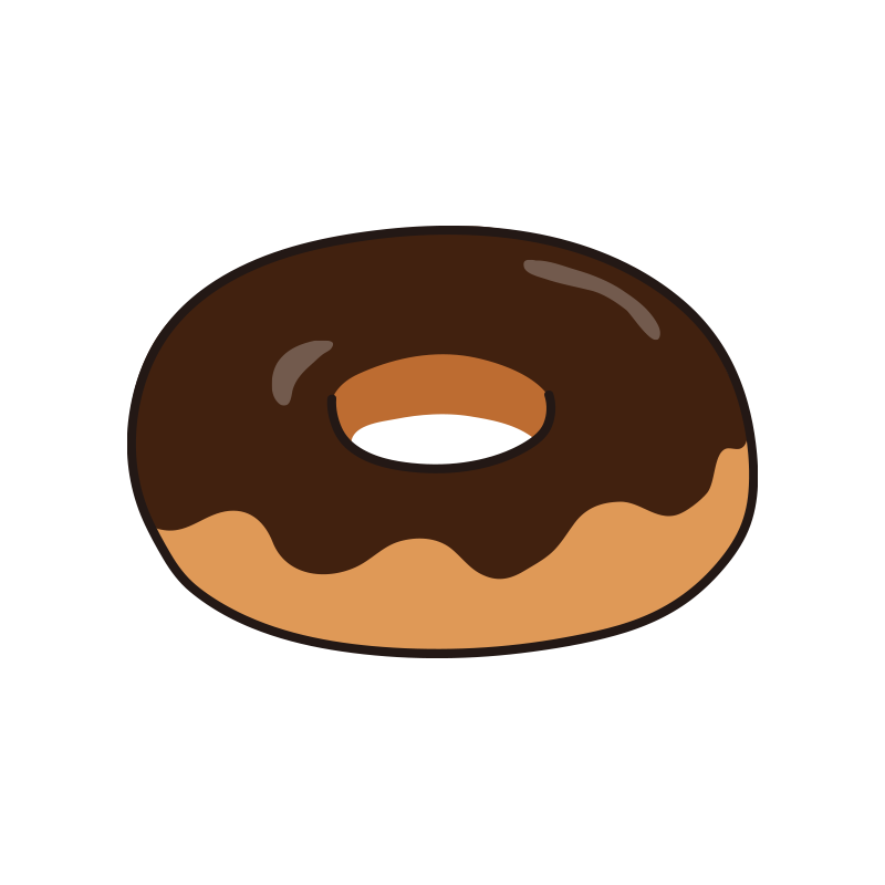 チョコレートのドーナツ