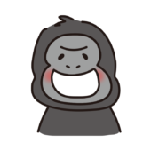 大きな口を開けているゴリラ