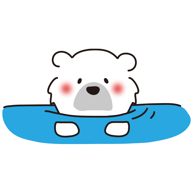 泳いでいる白クマ