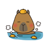柚子湯に浸かるカピバラ