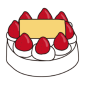 苺のバースデーケーキ（プレートの文字なし）
