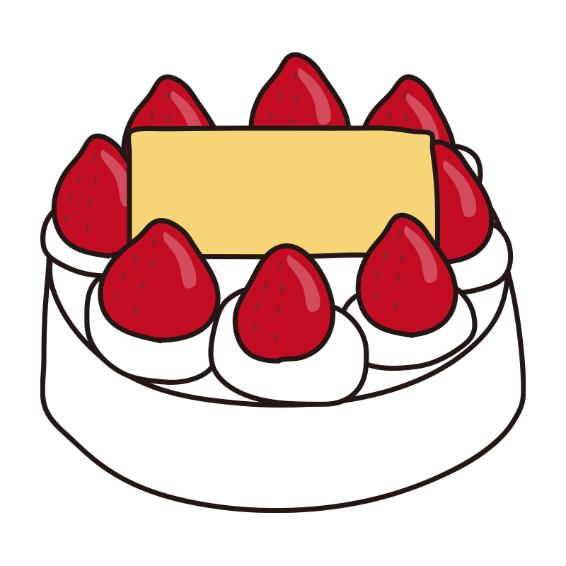 苺のバースデーケーキ（プレートの文字なし）