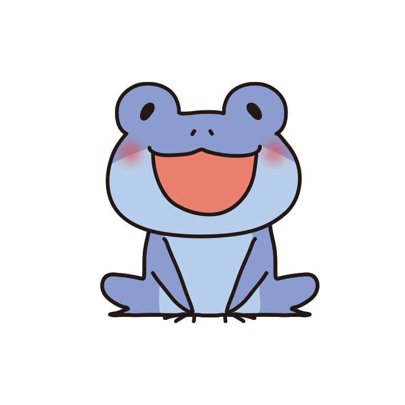 笑顔の蛙（青）
