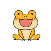 笑顔の蛙（黄色）