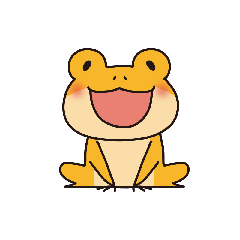 笑顔の蛙（黄色）
