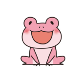 笑顔の蛙（ピンク）