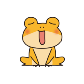 歌っている蛙（黄色）