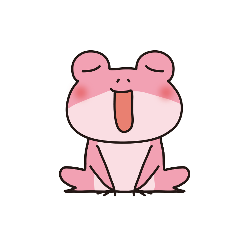 歌っている蛙（ピンク）