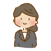 ゆるくて可愛いスーツの女性