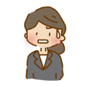 怪訝そうな顔をしたゆるくて可愛いスーツの女性