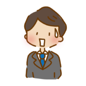 唖然とするゆるくて可愛いスーツの男性