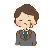 泣くゆるくて可愛いスーツの男性