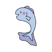 ジャンプする青い魚