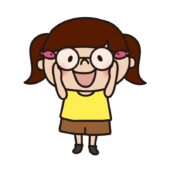 魚の眼鏡をかける子供（女の子）