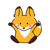 泡がきれいに流れたキツネ