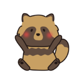 泡がきれいに流れたタヌキ