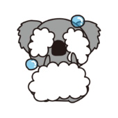 全身泡だらけのコアラ