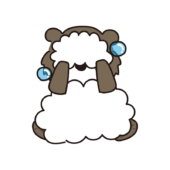 全身泡だらけのクマ