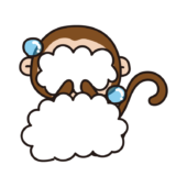 全身泡だらけの猿