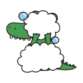 全身泡だらけのワニ