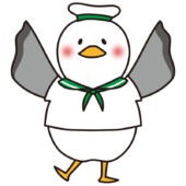 バンザイしているカモメの水兵さん（緑）