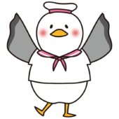 バンザイしているカモメの水兵さん（ピンク）