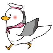 かけあしするカモメの水兵さん（ピンク）