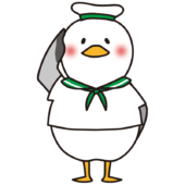 敬礼するカモメの水兵さん（緑）