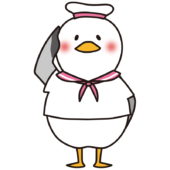 敬礼するカモメの水兵さん（ピンク）