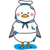 ずぶぬれのカモメの水兵さん（青）