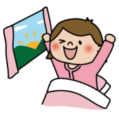 朝起きる子供（女の子1）