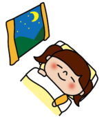 夜寝る子供（女の子2）