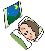 夜寝る子供（男の子2）