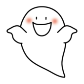 大きな口を開けているおばけ