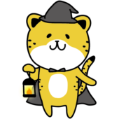 ハロウィンで魔女の仮装をするチーター