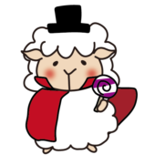 ハロウィンでドラキュラの仮装をする羊